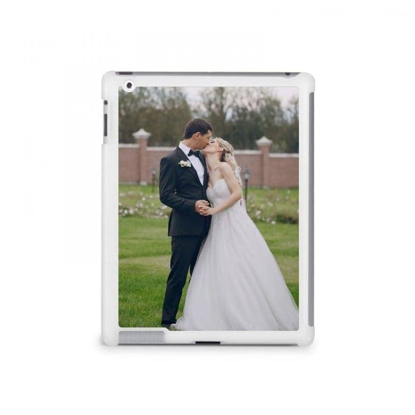 Coque tablette tactile MB TECH 2D Ipad 2 / 3 / 4 rigide blanche avec feuille aluminium