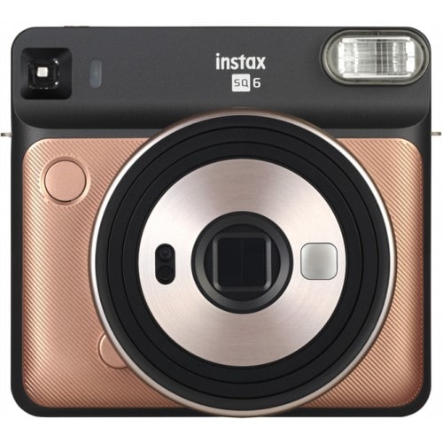 FUJI - Appareil photo instantané Instax Square SQ6 Blush Gold - Format photo 62 x 62mm - Livré avec 2 piles lithium CR2/DL