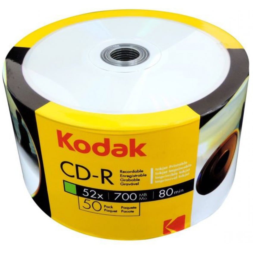 CD-R KODAK 700Mo / 80min - Vitesse 52x  - Tour de 50