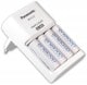 PANASONIC - Chargeur ENELOOP Smart & Quick + 4 accus LR6 1900mAh (Recharge 4 piles LR6 ou LR03)