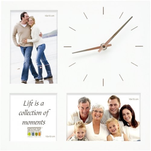 S66RY E3 - avec horloge - pour 3 photos (bois)