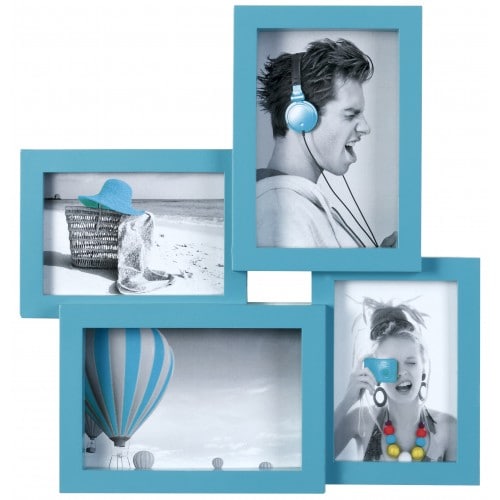 BRIO - Cadre photo multivues Pep's - Multivues PVC bleu pour 4 photos (dont 2 en 10x15)