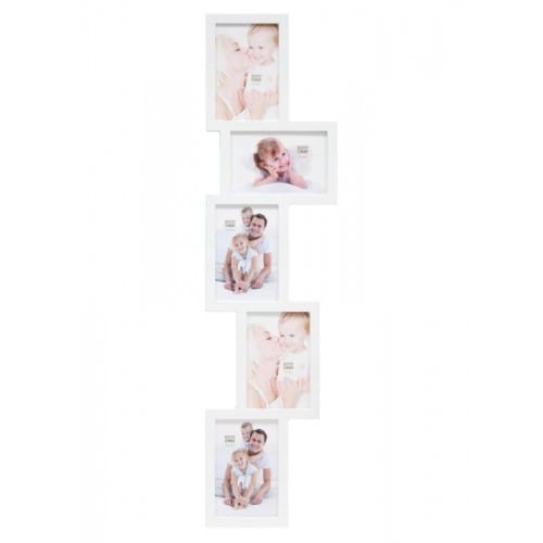 Cadre photo DEKNUDT S65SX pour 5 photos (bois) Blanc