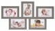 Cadre photo DEKNUDT S65SY multivue bois pour 5 photos 10x15 Taupe