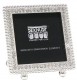 Cadre photo DEKNUDT S66LA3 - mini cadre carré argenté métal avec cristaux Swarovski pour photo 5x5cm
