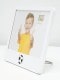 Cadre photo DEKNUDT S68KK1 E1G - bois blanc - ballon de foot - pour photo 10x15cm