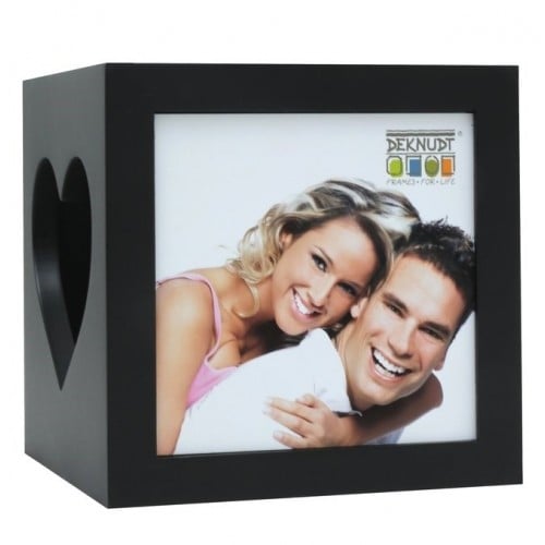 DEKNUDT - Porte-bougie S68HF pour 2 photos 7x8cm - Bois - Livré avec 1 bougie LED