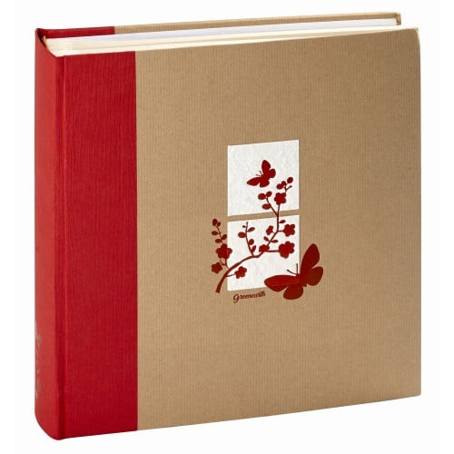 PANODIA - Album photo adhésif GREENEARTH - 60 pages ivoires - 240 photos - Couverture Rouge 29x30cm