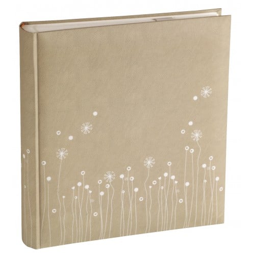 PANODIA - Album photo série LUCIA 30x30cm 500 photos 10x15 - Traditionnel - 126 pages ivoires + pergamine Couverture beige et fleurs ivoires