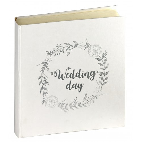 PANODIA - Album photo traditionnel WEDDING - 100 pages ivoires - 400 photos - Couverture Blanche 30x30cm