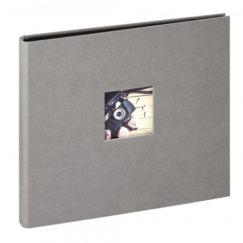 PANODIA - Album photo traditionnel STUDIO - 40 pages noires - 80 photos - Couverture Grise 26x23cm + fenêtre