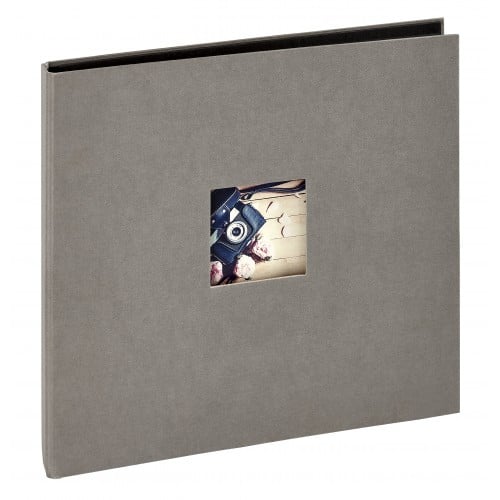 PANODIA - Album photo traditionnel STUDIO - 60 pages noires - 300 photos - Couverture Grise 34,7x32,5cm + fenêtre