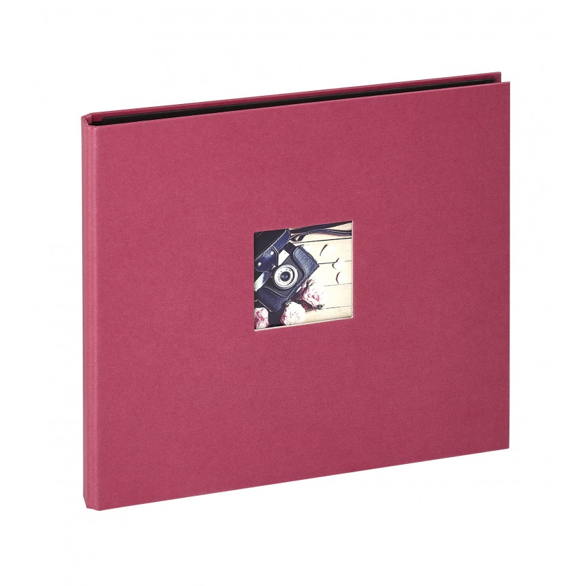 Album photo PANODIA série STUDIO 26x23cm - spirale cachées 40 pages noires - Traditionnel (Framboise)