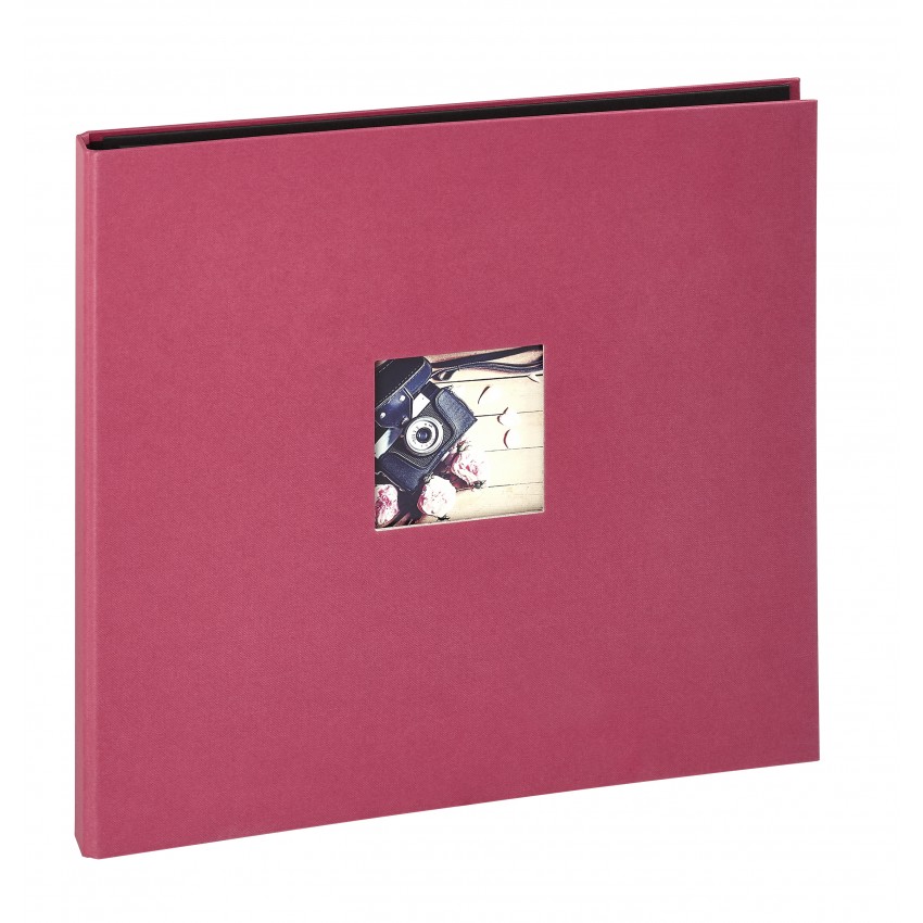 Album photo PANODIA série STUDIO 35x32cm - spirale cachées 60 pages noires - Traditionnel  (Framboise)