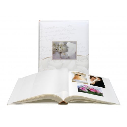 BREPOLS - Album photo "POETRY" 29x32cm - 500 photos 10x15cm - 100 pages traditionnelles blanches + pergamine - Couverture rigide (blanc)