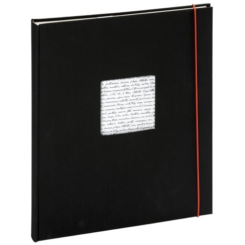 PANODIA - Album photo série LINEA 29x33cm  30 pages ivoires - Adhésif Couverture personnalisable (Noir)