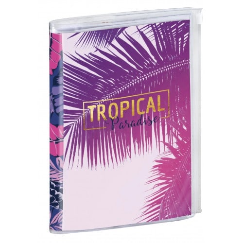 PANODIA - Carnet de voyage série TRIP Format 14,5x21cm - 96 pages Avec  pochette zip Blanc / Visas - Couverture souple
