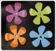 Magnet BRIO fleurs multicolores - Blister de 4