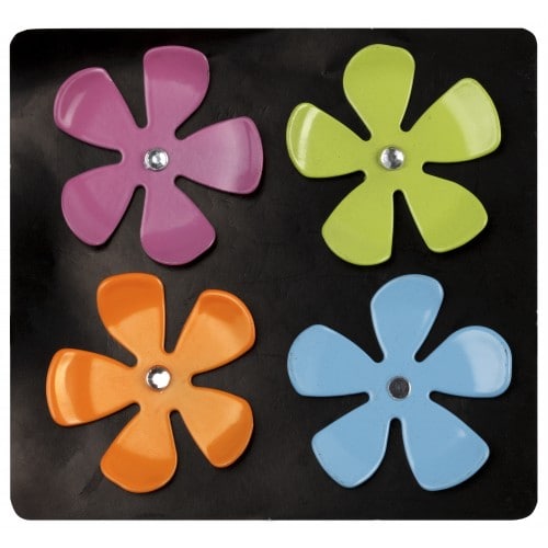BRIO - Magnet fleurs multicolores - Blister de 4