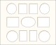 Passe partout BRIO - Format extérieur 40x50cm - Multi-vues (11 fenêtres 10x15cm) - Blanc cassé