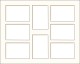 Passe partout BRIO - Format extérieur 40x50cm - Multi-vues (8 fenêtres 10x15cm) - Blanc cassé