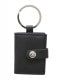 Porte-clef photo DEKNUDT Similicuir noir - Pour 2 photos 3,5x4,5cm