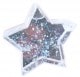 Boule à neige TECHNOTAPE Etoile - avec insertion photo - Paillettes étoiles - Dim. 10x10cm