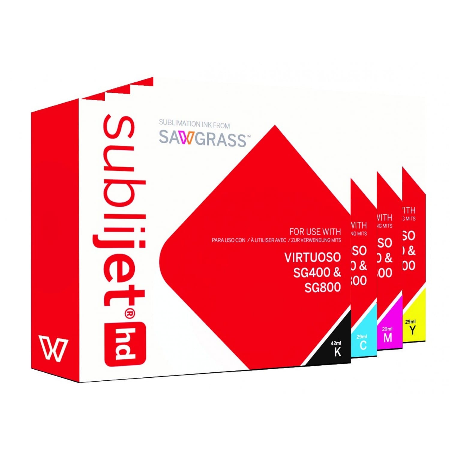 SAWGRASS - Imprimante sublimation A4 Virtuoso SG 400 pour transfert avec  encres Sublijet (livrée avec un jeu d'encre 29ml/couleurs et 42ml/noir+100  f