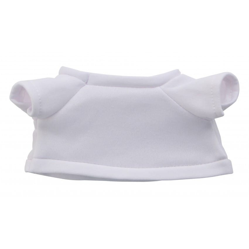 T-shirt TECHNOTAPE blanc pour peluche hauteur 21cm - 100% polyester