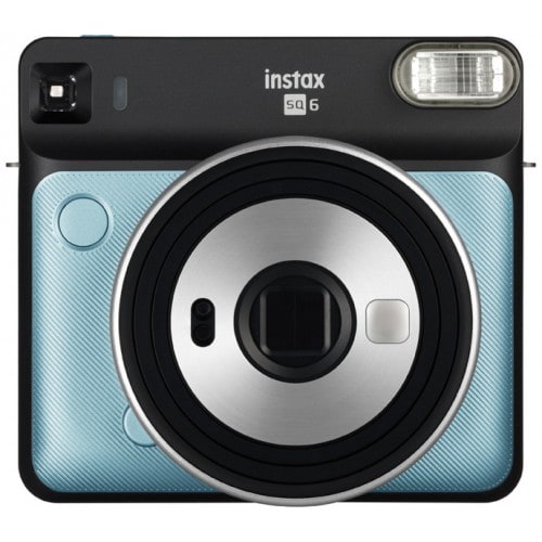 Instax Square SQ6 Aqua Blue - Format photo 62 x 62mm - Livré avec 2 piles lithium CR2/DL CR2