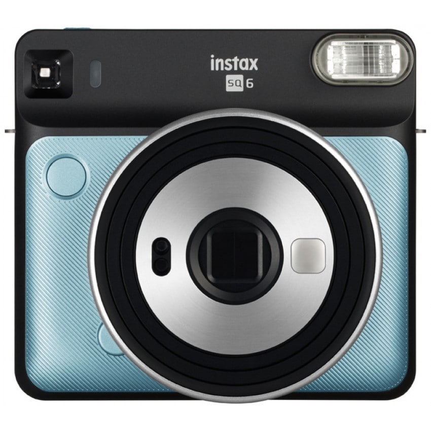 Instax Square SQ6 Aqua Blue - Format photo 62 x 62mm - Livré avec 2 piles lithium CR2/DL CR2