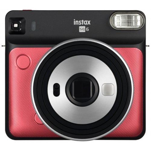 Instax Square SQ6 Ruby Red - Format photo 62 x 62mm - Livré avec 2 piles lithium CR2/DL CR2