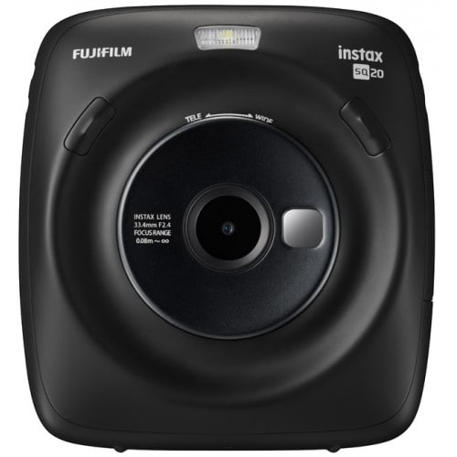 FUJI - Appareil photo instantané Instax Square SQ20 noir - Format photo 62x62mm - Livré avec 1 batterie