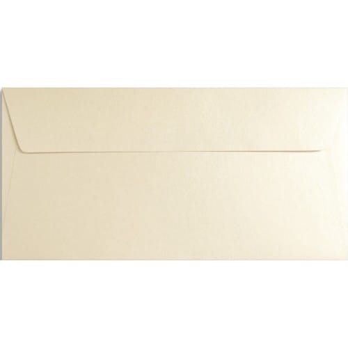 Enveloppe MB TECH blanche nacrée 12 x 23cm (Conseillée pour les Faire-part PFP005, PFP007, PFP010, PFP011, PFP012, PFP013, PFP01