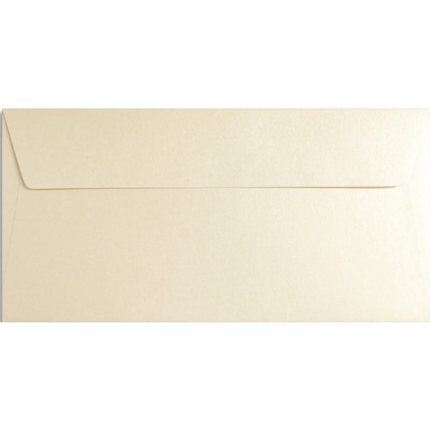 Enveloppe MB TECH blanche nacrée 12 x 23cm (Conseillée pour les Faire-part PFP005, PFP007, PFP010, PFP011, PFP012, PFP013, PFP01