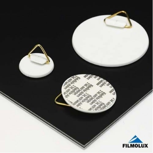 FILMOLUX - Attache adhésive ronde à crochet 25mm