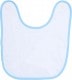 blanc liseré bleu - 100% polyester sensation coton - Fermeture par scratch - Dim. 29x35cm