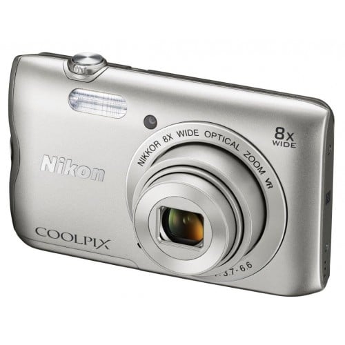 Appareil compact numérique NIKON Coolpix A300 (argent) 20,1Mpx - zoom 8x (25-200mm) écran 6,7cm