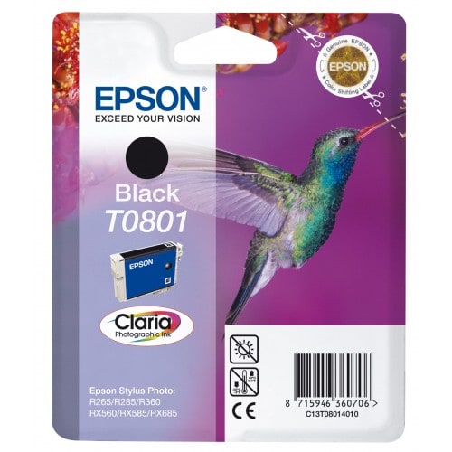 Cartouche d'encre EPSON T0801 Colibri - Noir