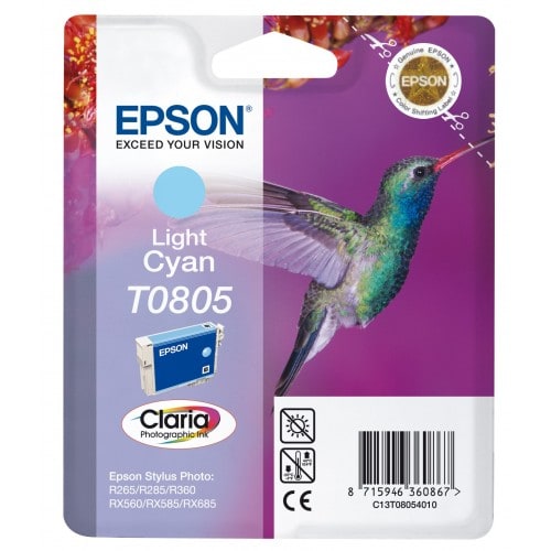 Cartouche d'encre EPSON T0805 Colibri - Cyan clair