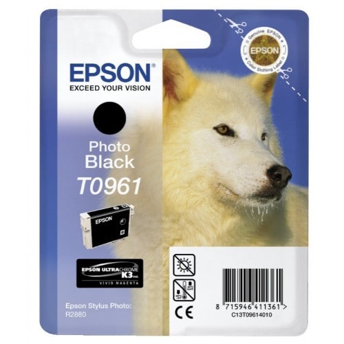 EPSON - Cartouche d'encre T0961 Loup - Noir Photo