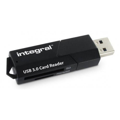 INTEGRAL - Lecteur carte mémoire multi-cartes 2 slots supportant 6 formats USB 3.0