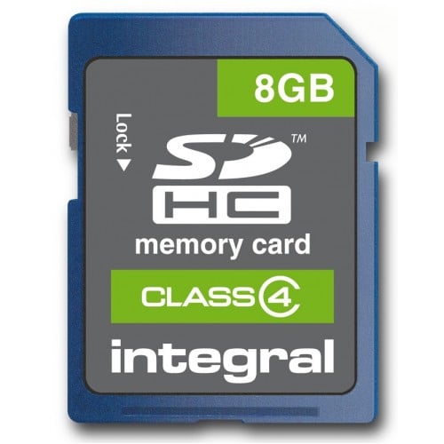 INTEGRAL - Carte mémoire SD SDHC Class 4 - 8 Go