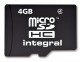 Carte mémoire SD micro INTEGRAL micro SDHC Classe 4 4 GB (sans adaptateur SD)