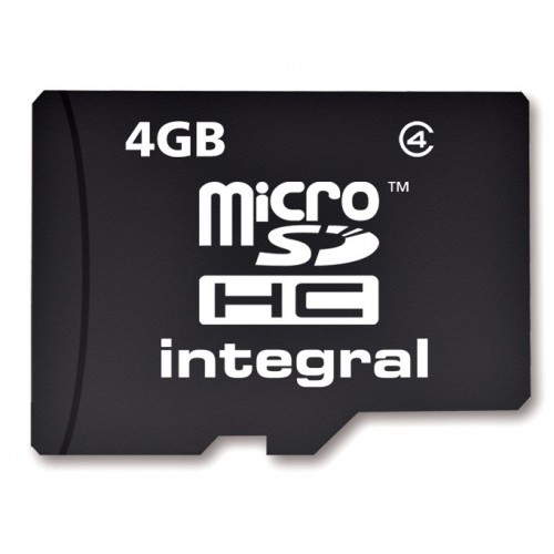 Carte mémoire SD micro INTEGRAL micro SDHC Classe 4 4 GB (sans adaptateur SD)