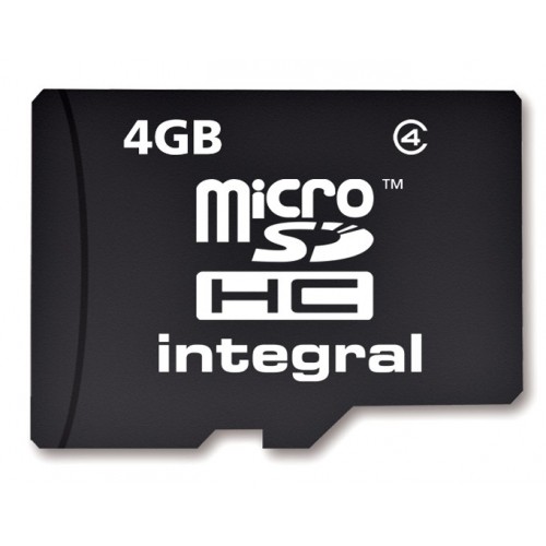 INTEGRAL - Carte mémoire SD micro micro SDHC Classe 4 - 4 GB (sans adaptateur SD)