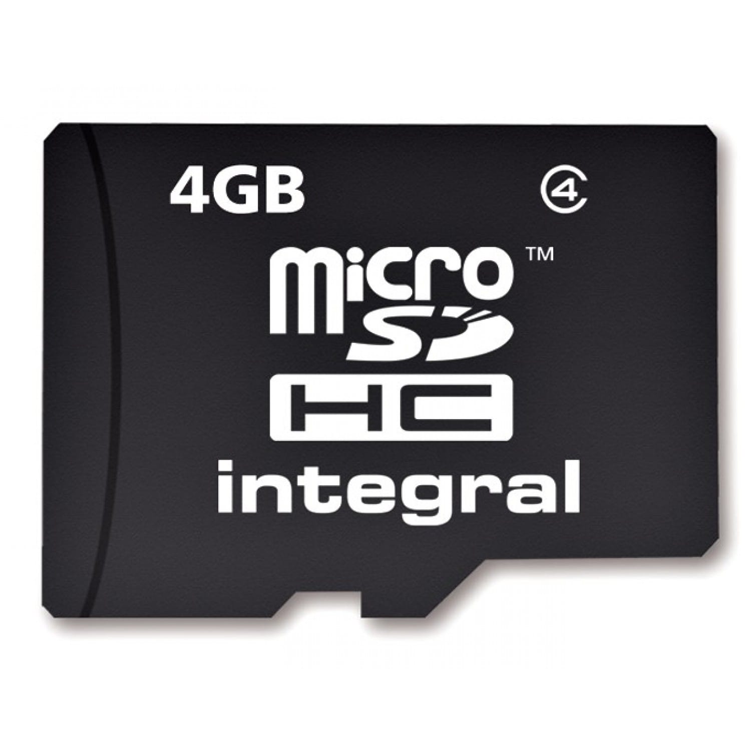 Carte mémoire SD micro INTEGRAL micro SDHC Classe 4 - 4 GB (sans adaptateur  SD)