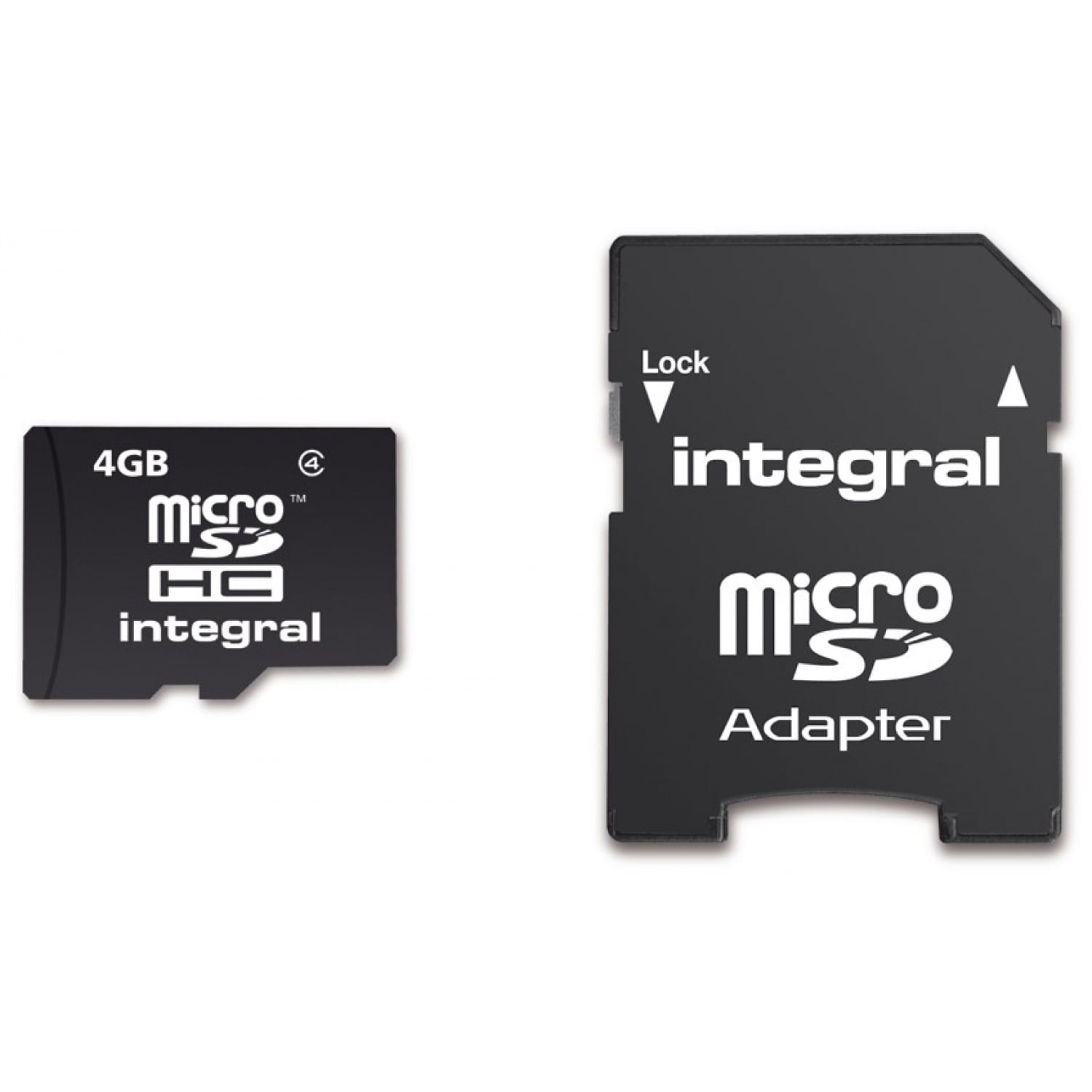 Carte mémoire SD micro INTEGRAL microSDHC Classe 4 - 4 GB (+