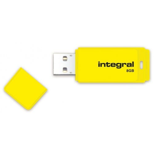 INTEGRAL - Clé USB 2.0 Flash Drive Néon 8 GB (Jaune)