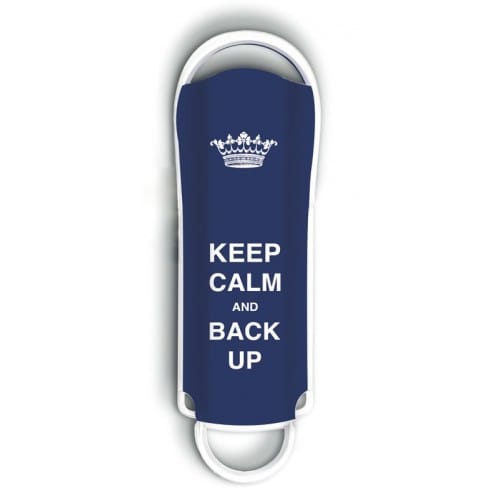 Clé USB 2.0 INTEGRAL Xpression "Keep Calm and Back Up" - 8 GB (Bleue)